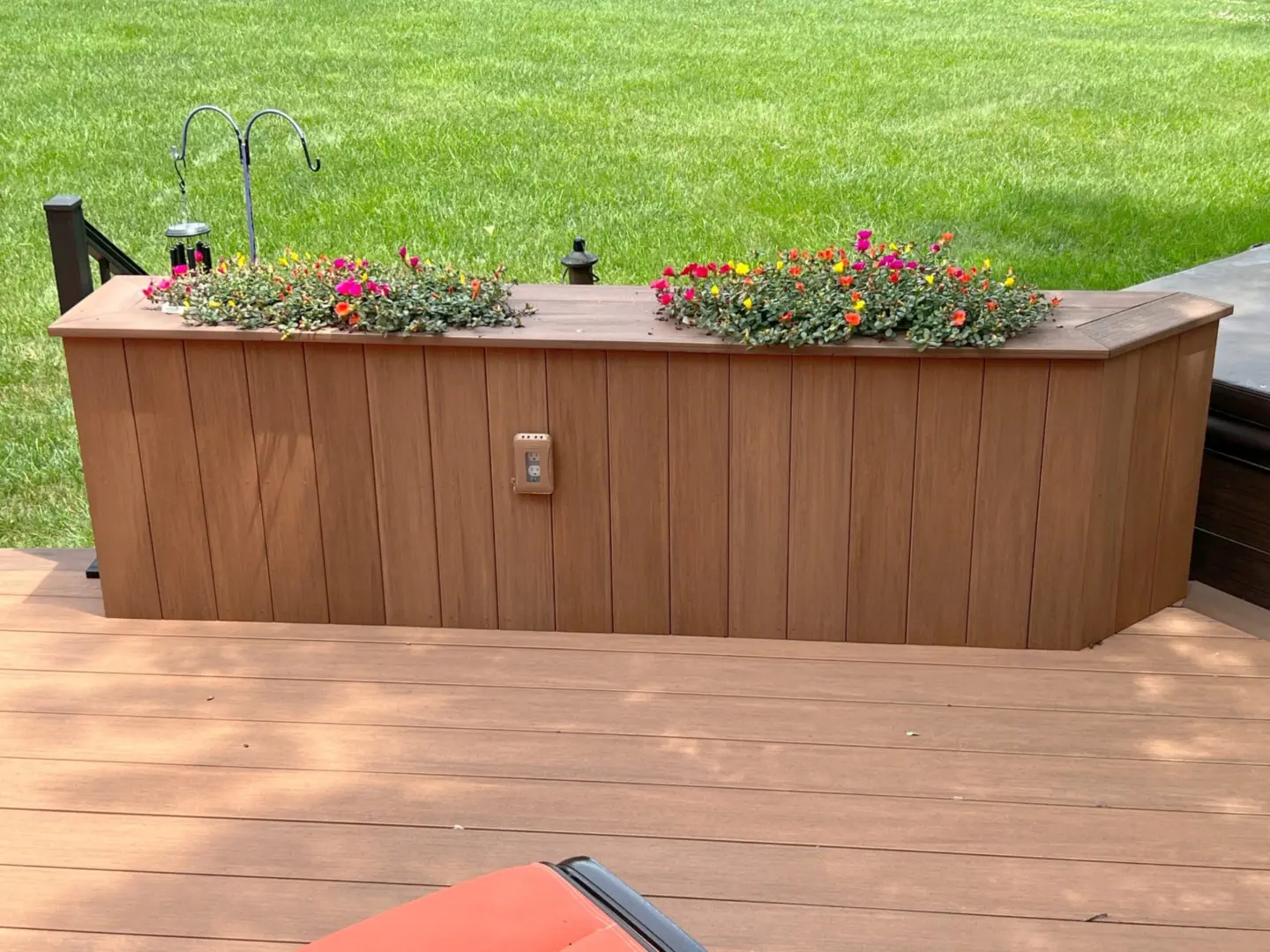 Azek Cypress Deck Mahogany Fascia and Custom Planter Boxes scaled
