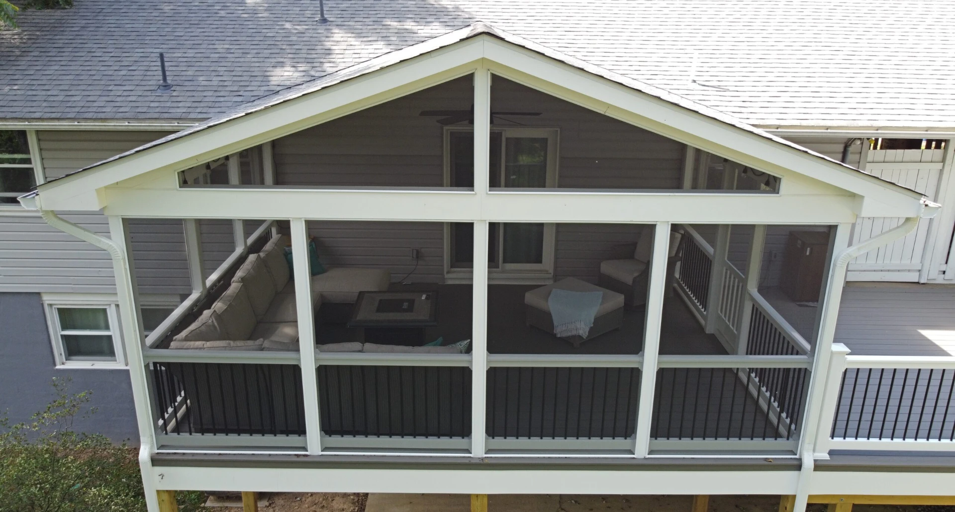 Custom Screened Porch and Deck with Azek Coastline scaled