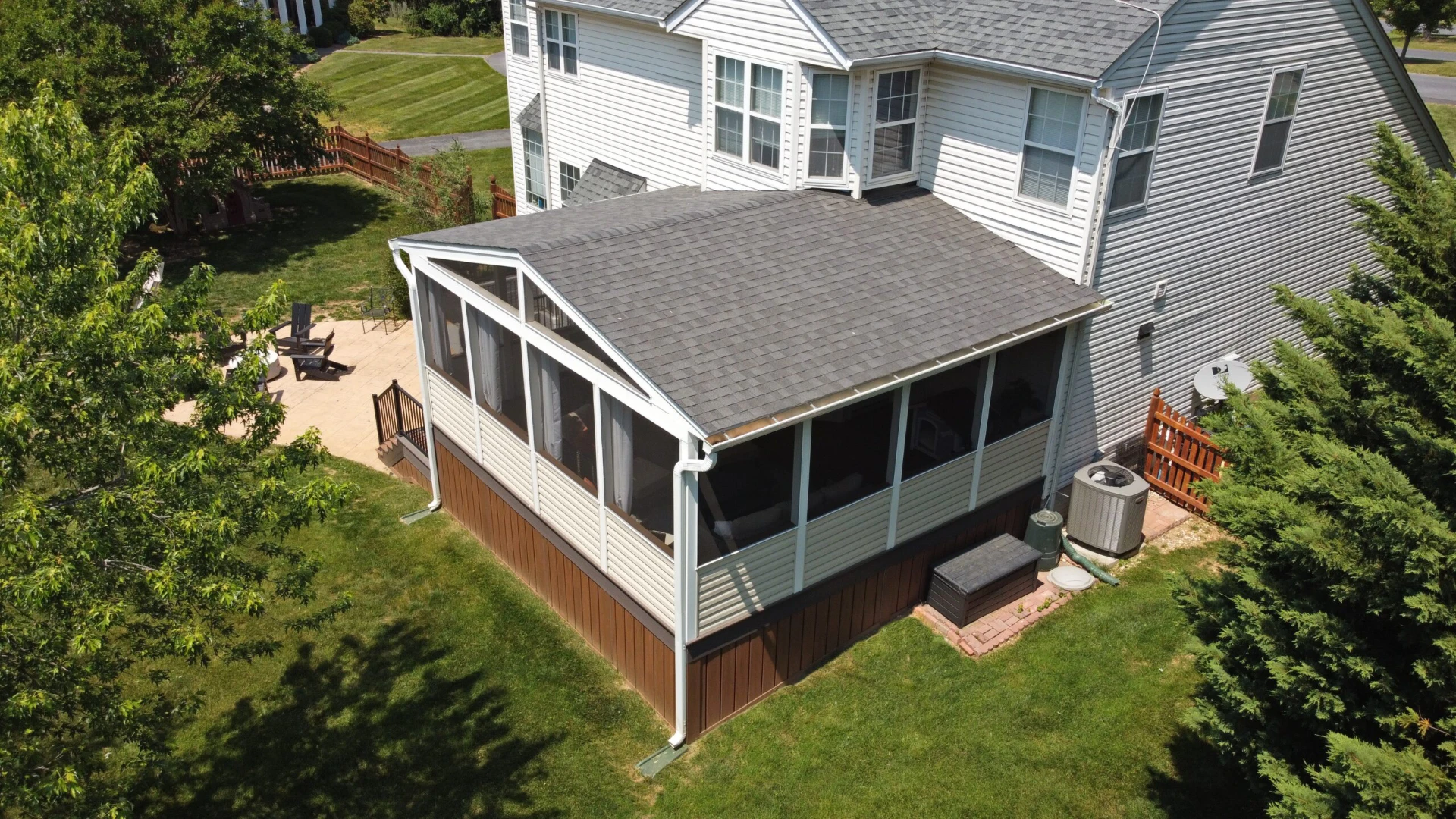 Screened Porch with Screen Eeze with skirting scaled