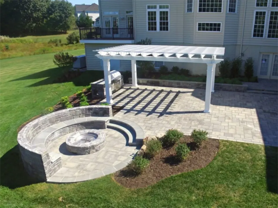 Imgi 25 Cedarbrook Project Paver Patio with Pergola and Firepit located in Gaithersburg MD 980x735