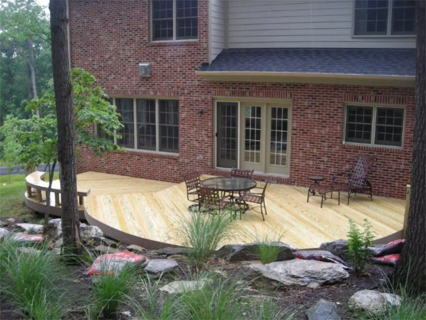 Imgi 2 Pressure treated wood deck with curved edges in Eldersburg MD