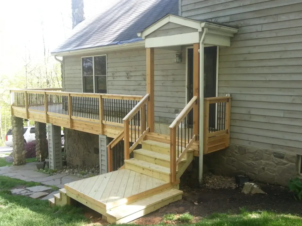 Imgi 3 PT pine deck with cedar railing with black alum bal scaled