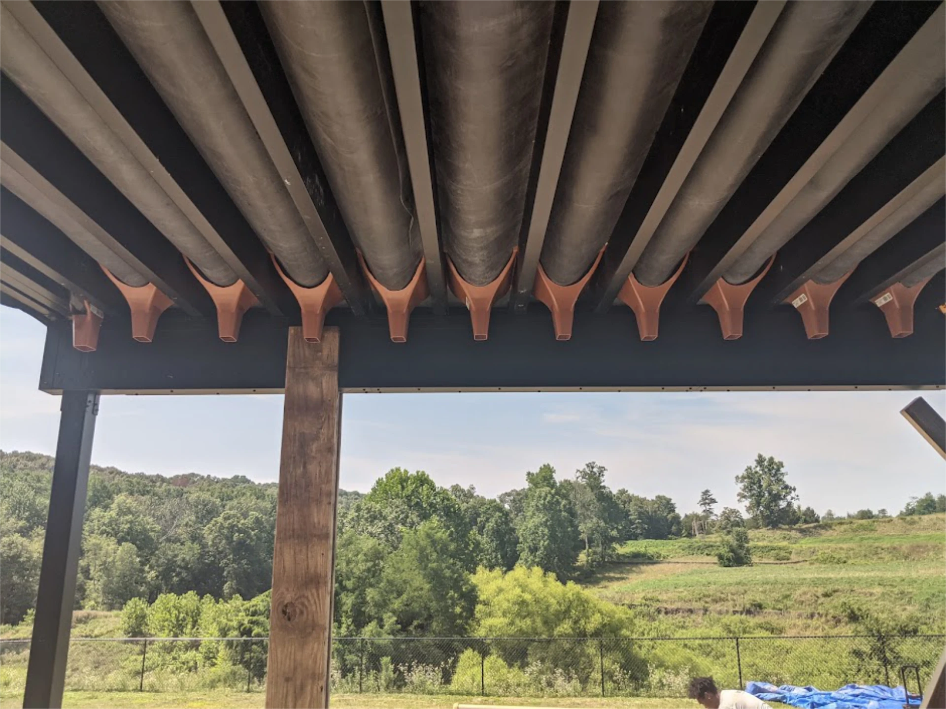 Insulated roof panels with overlooking nature view