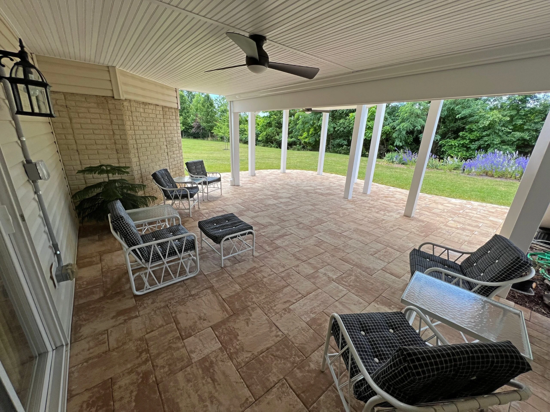 Paver patio under deck system